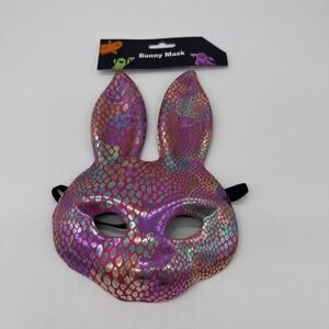 1Pc Bunny Mask Halloween Cosplay Party Half Face Pink Masquerade Mask New